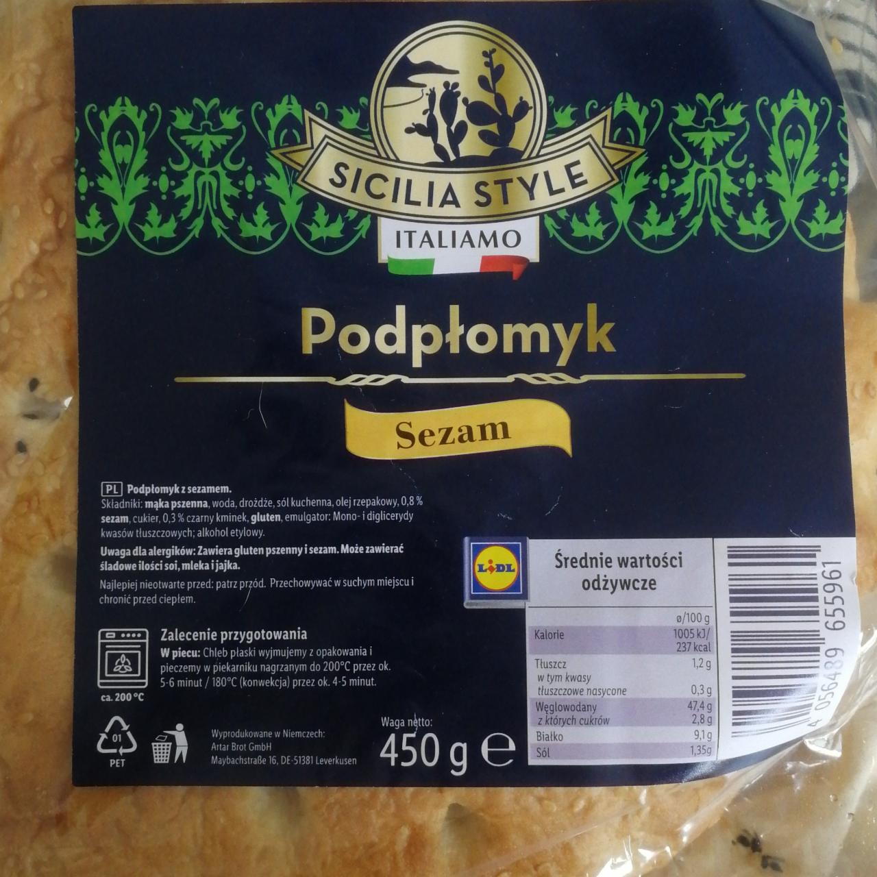 Zdjęcia - Sicilia Style Podpłomyk Sezam Italiamo