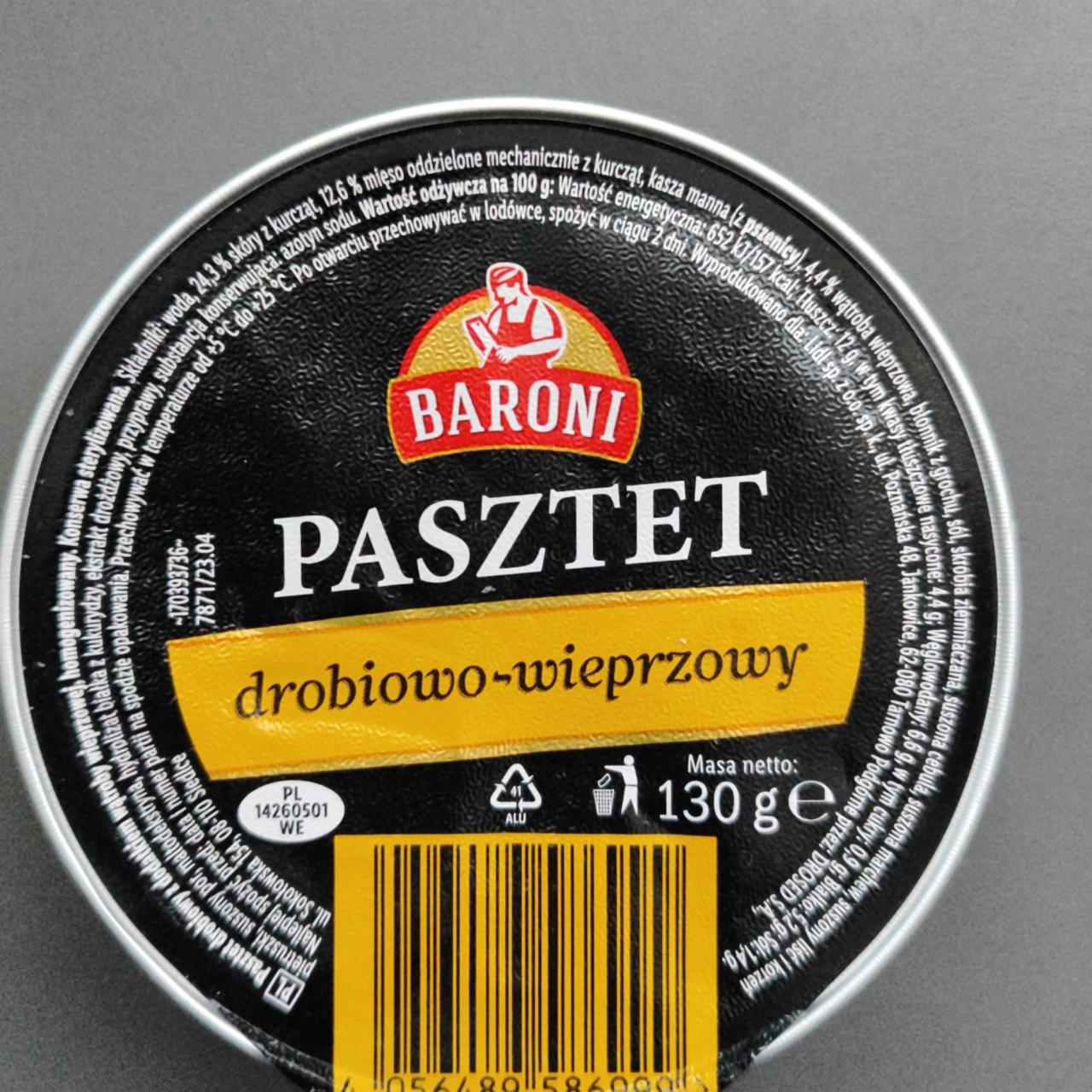 Zdjęcia - Pasztet drobiowo-wieprzowy Baroni