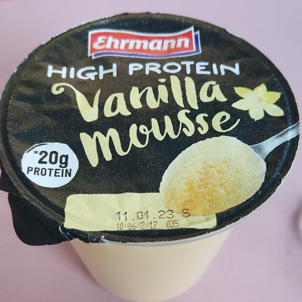 Zdjęcia - High protein Vanilla Mousse Ehrmann