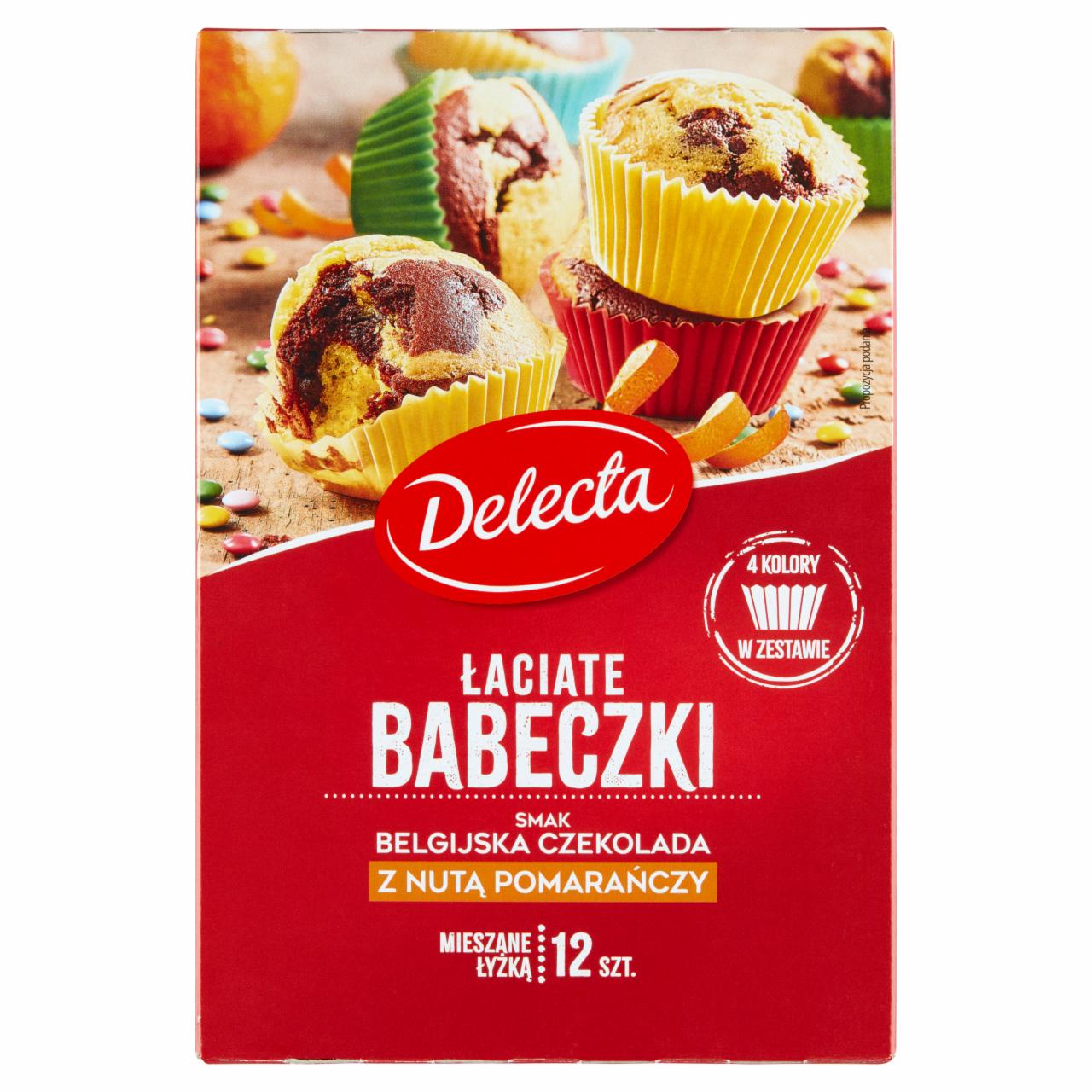 Zdjęcia - Delecta Łaciate babeczki smak belgijska czekolada z nutą pomarańczy 300 g