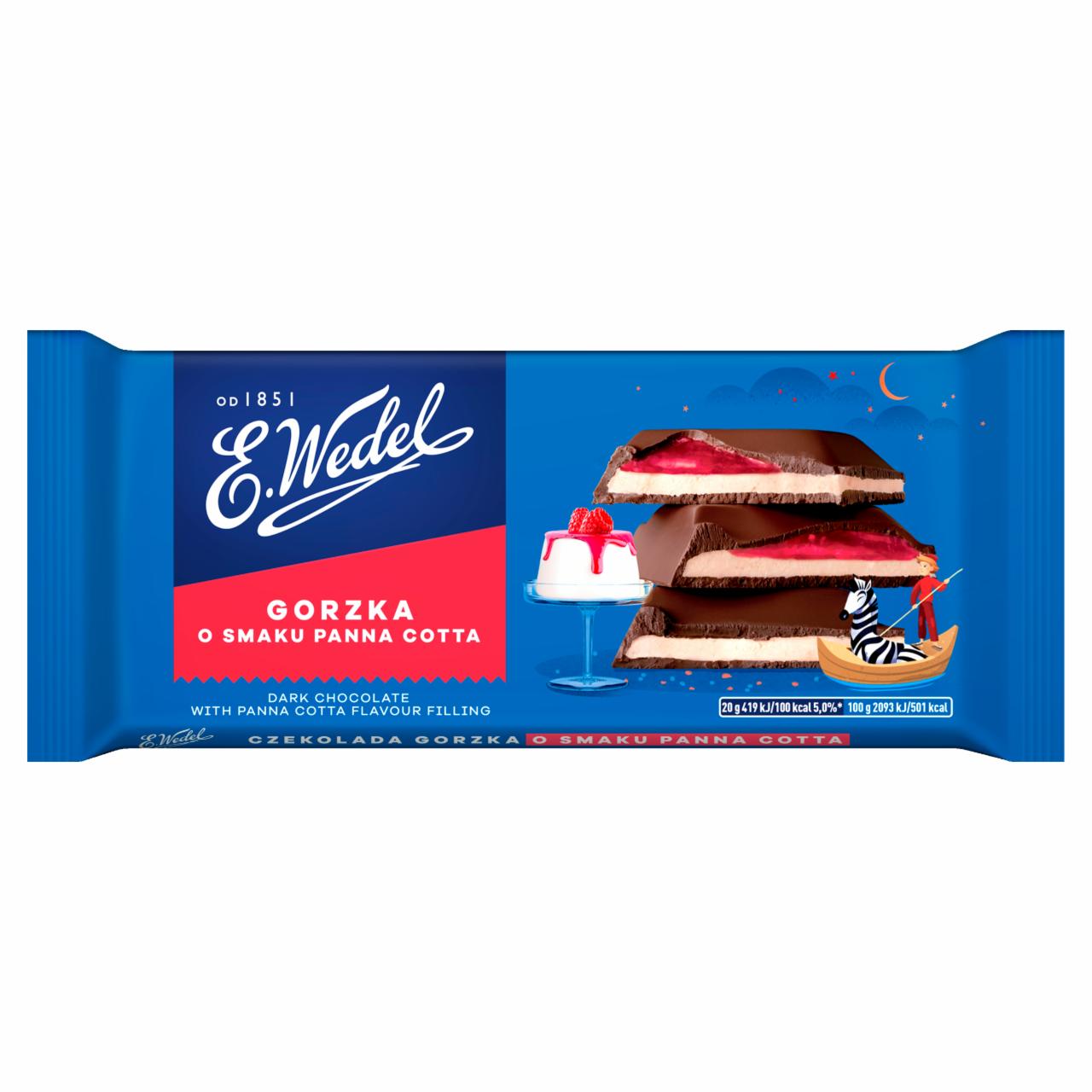 Zdjęcia - E. Wedel Czekolada gorzka o smaku panna cotta 100 g