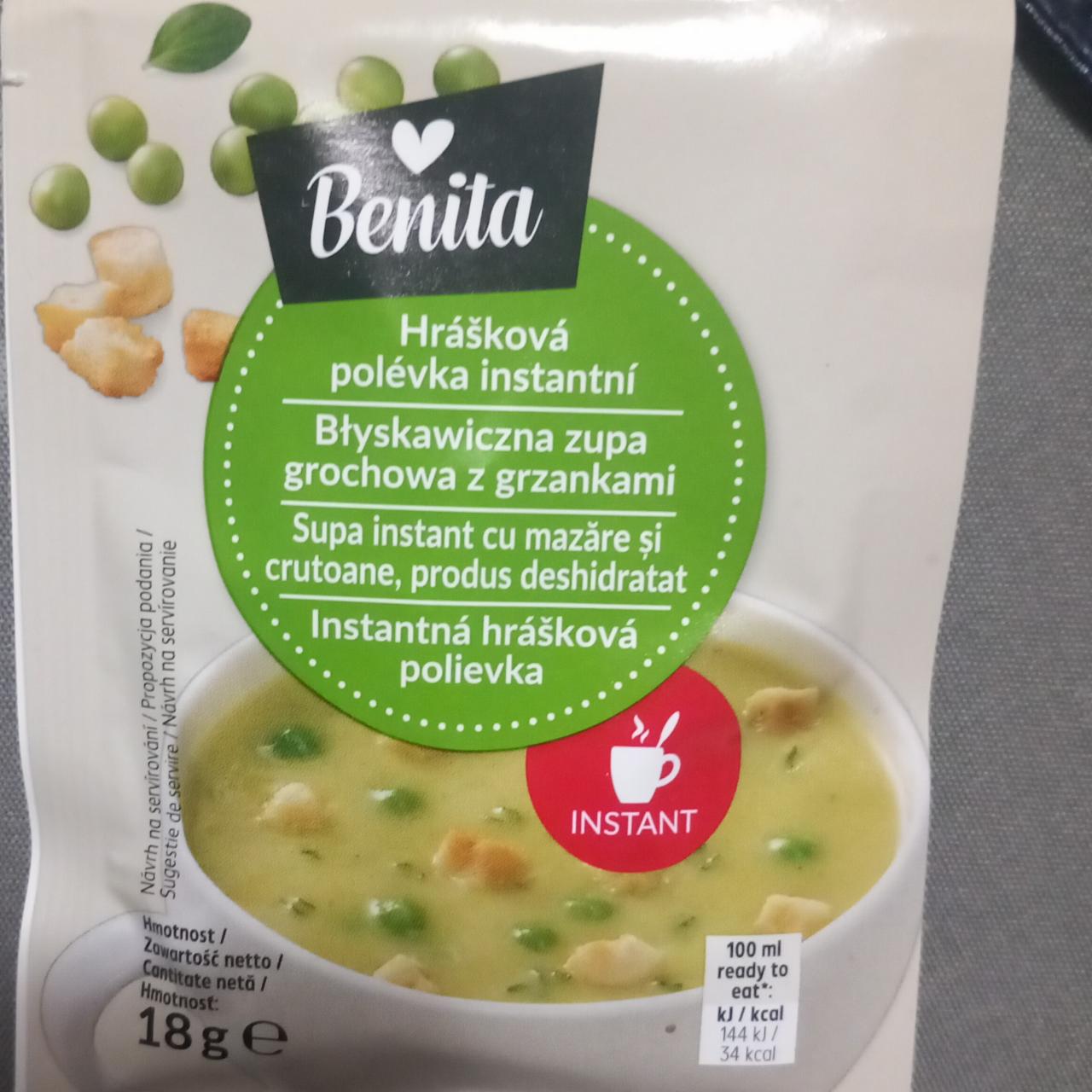 Zdjęcia - Zupa grochowa instant z grzankami Benita