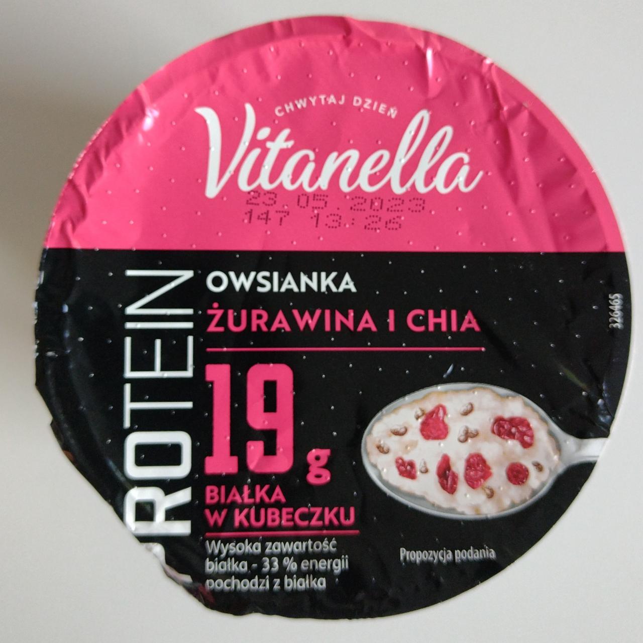 Zdjęcia - owsianka żurawina i chia Vitanella