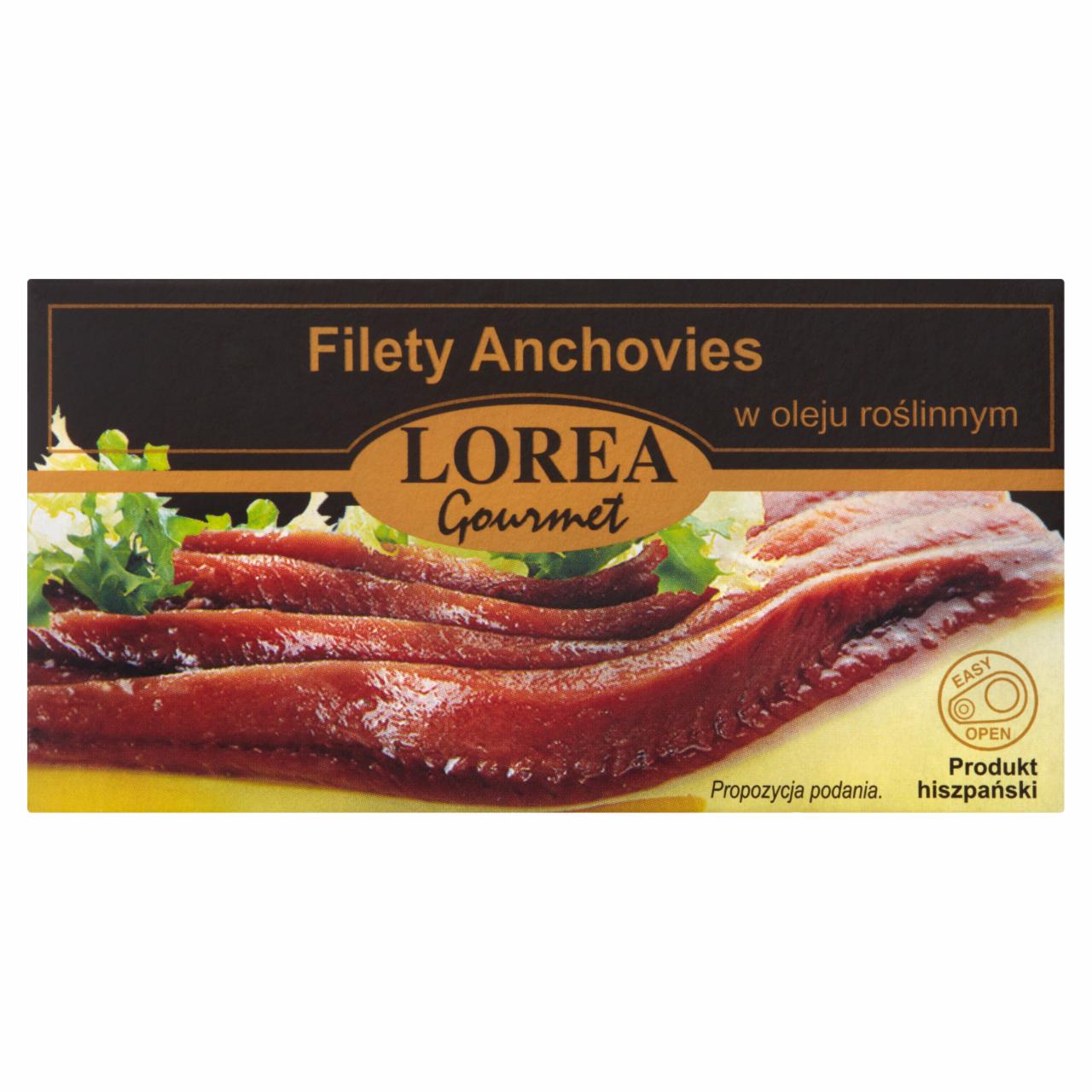 Zdjęcia - Lorea Gourmet Filety Anchovies w oleju roślinnym 50 g