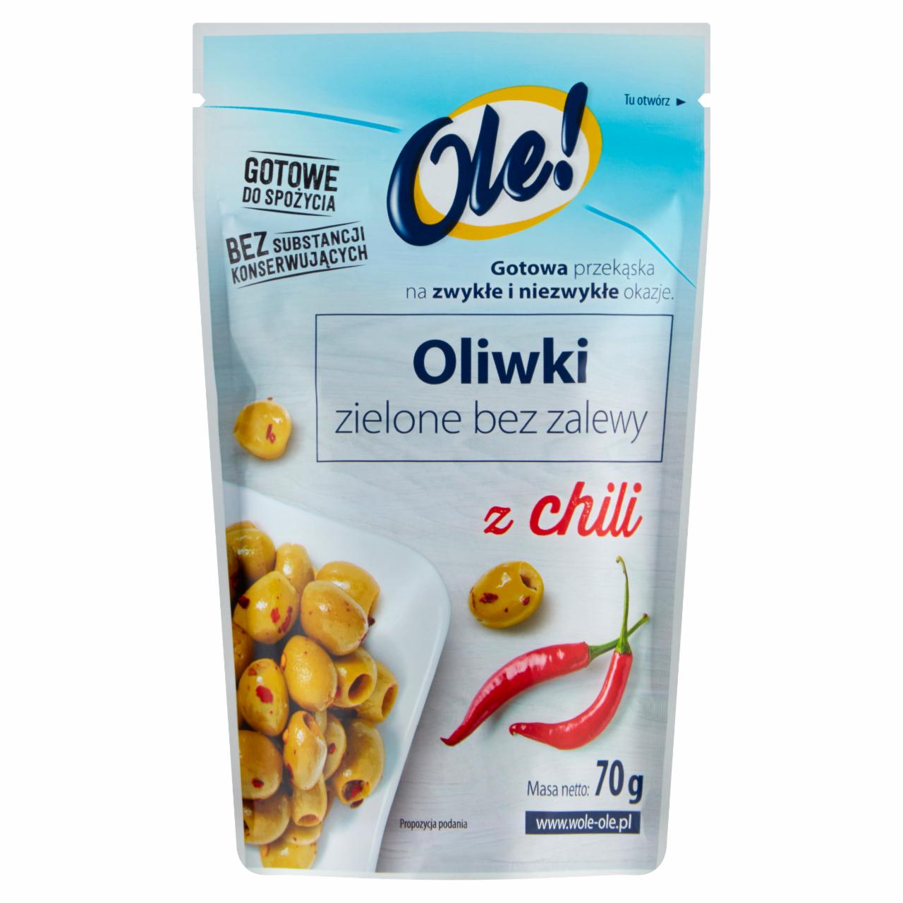 Zdjęcia - Ole! Oliwki zielone bez zalewy z chili