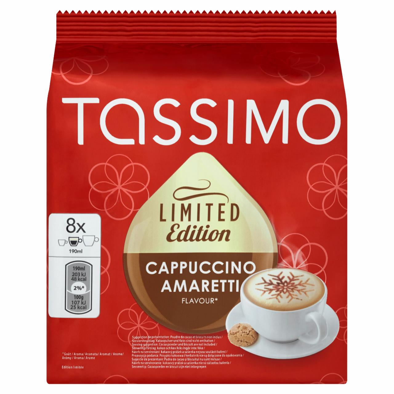 Zdjęcia - Tassimo Cappuccino Amaretti Kawa mielona 8 kapsułek i mleko z cukrem 8 kapsułek 260 g