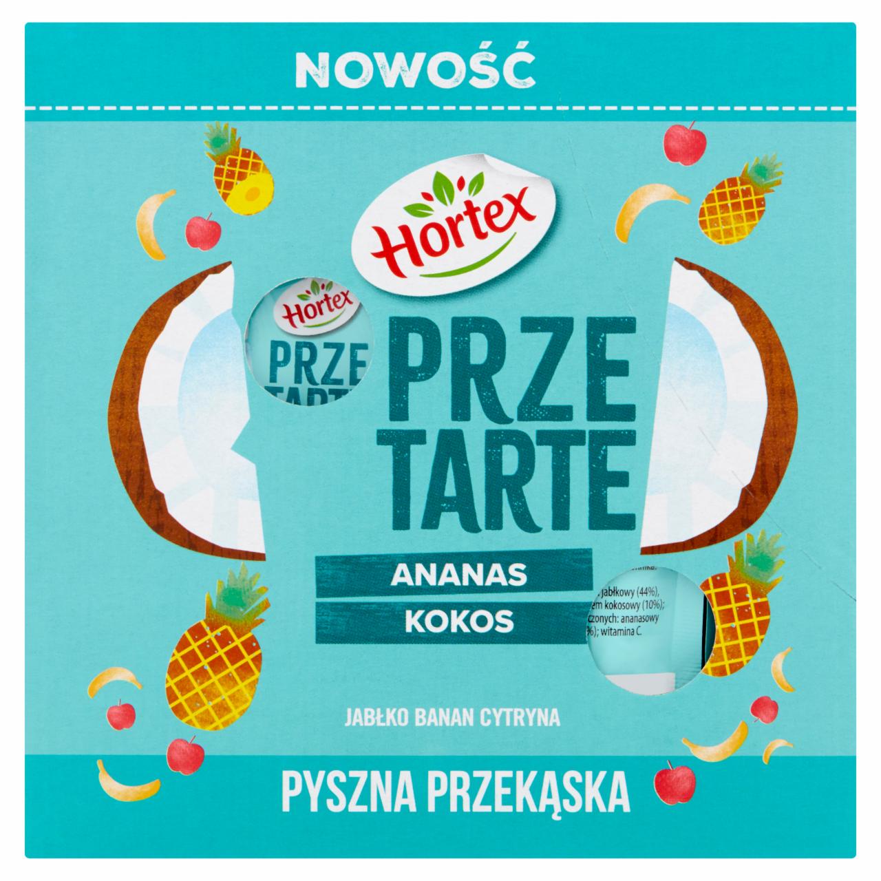 Zdjęcia - Hortex Przetarte Premium mus owocowy jabłko banan kokos ananas 12 x 100 g