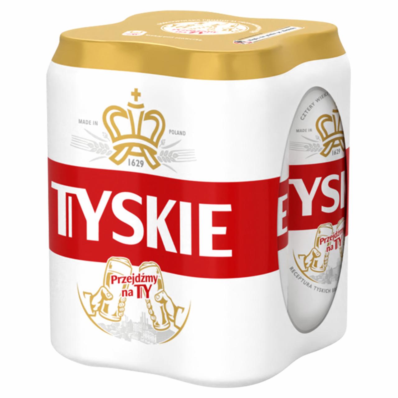 Zdjęcia - Tyskie Piwo jasne 2 l (4 x 0,5 l)