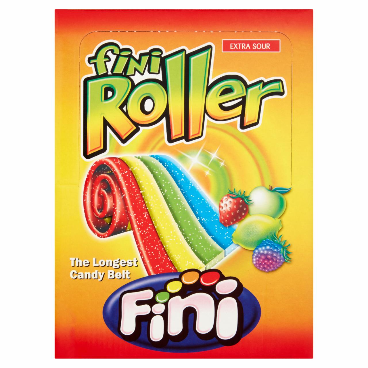 Zdjęcia - Fini Roller Kwaśne żelki o smaku owocowym 800 g (40 sztuk)