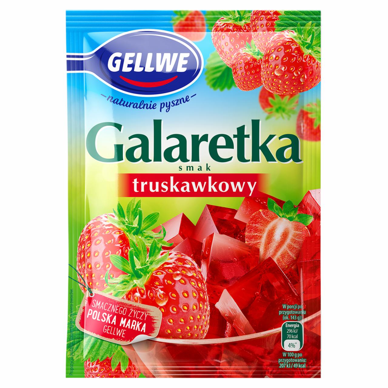 Zdjęcia - Gellwe Galaretka smak truskawkowy 72 g