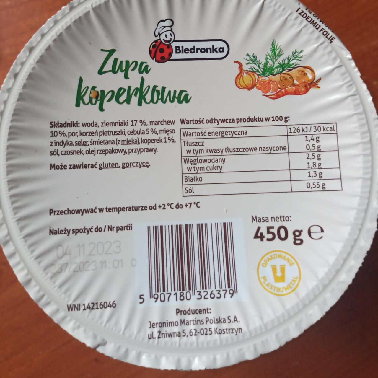 Zdjęcia - Zupa koperkowa Biedronka