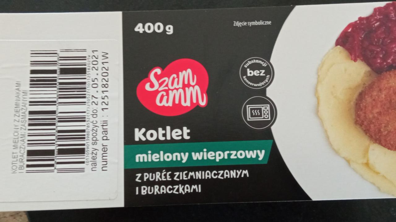 Zdjęcia - Kotlet mielony wieprzowy z puree ziemniacanym i buraczkami Szam amm