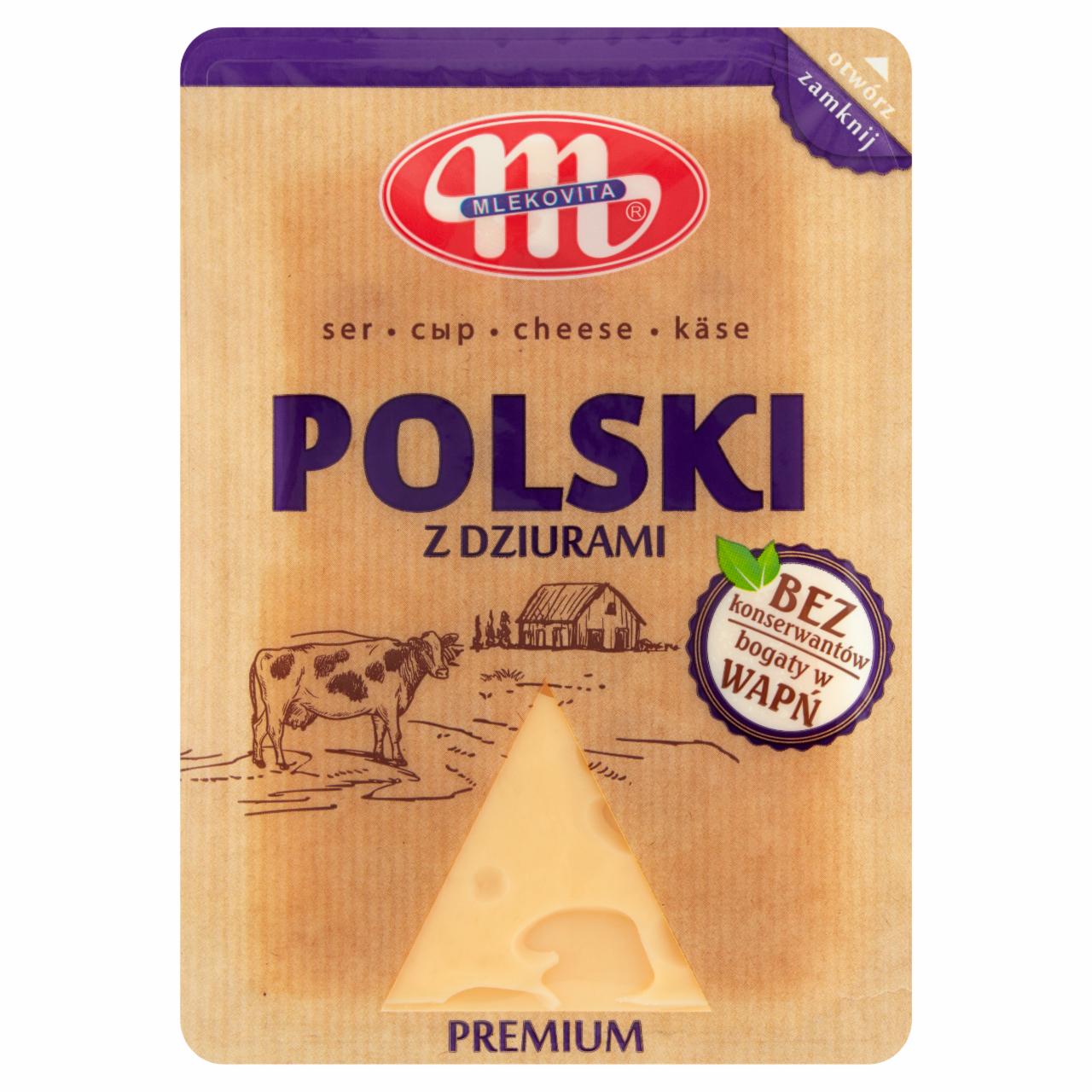 Zdjęcia - Mlekovita Ser Polski z dziurami premium plastry 500 g