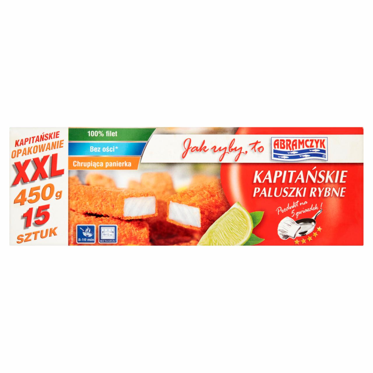 Zdjęcia - Abramczyk Kapitańskie paluszki rybne 450 g (15 sztuk)