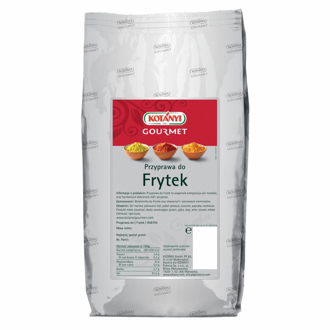 Zdjęcia - Kotányi Gourmet Przyprawa do frytek 1000 g