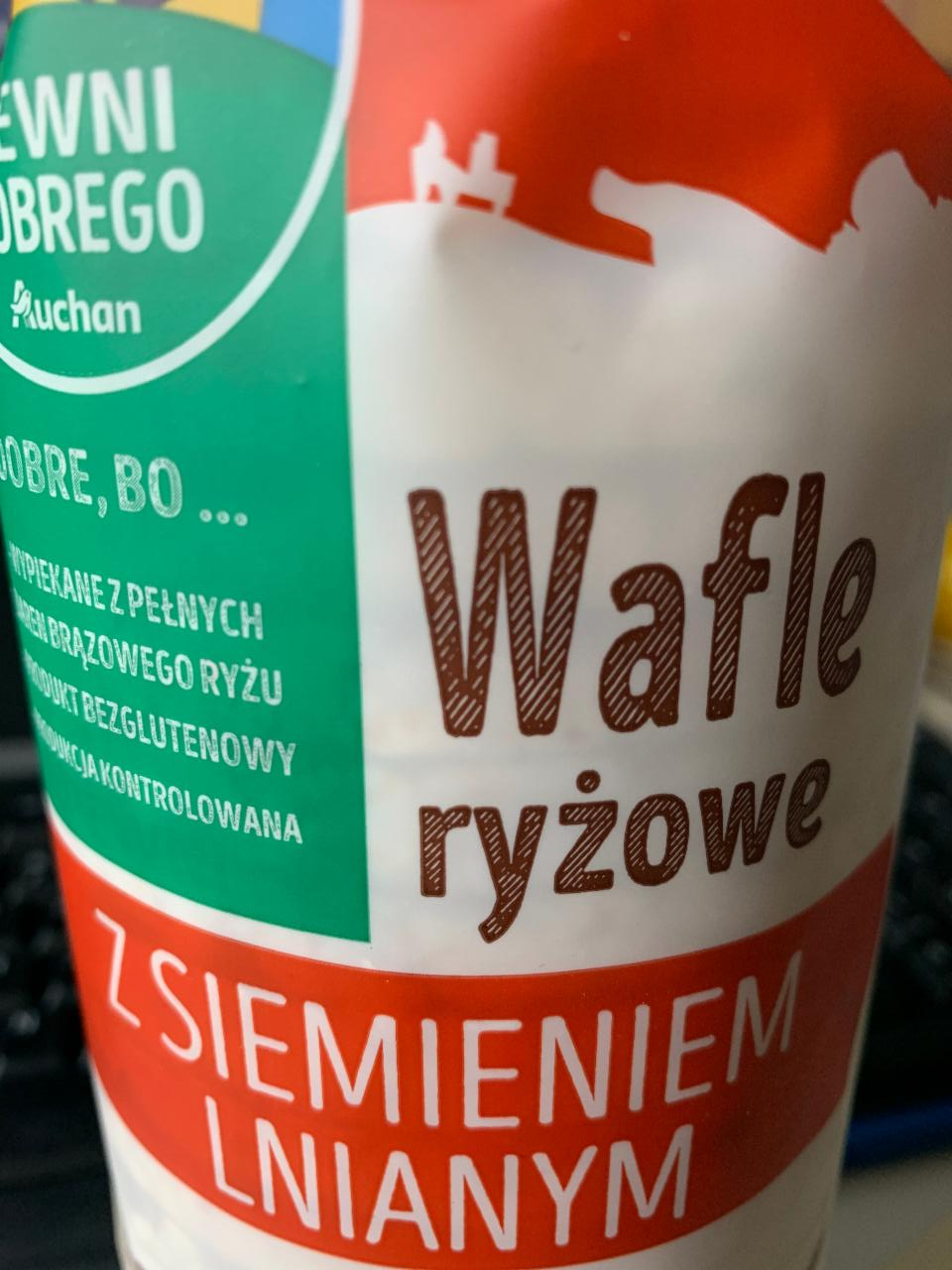 Zdjęcia - Wafle ryżowe z siemieniem lnianym Auchan