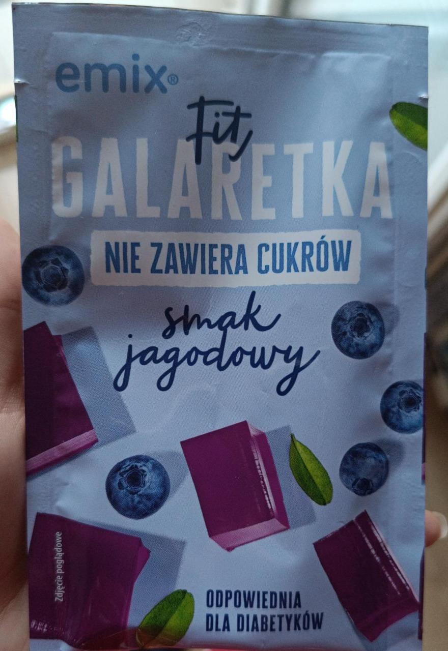 Zdjęcia - Fit galaretka smak jagodowy Emix