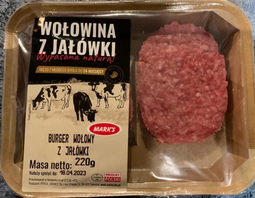 Zdjęcia - Wołowina z Jałówki Burger wołowy Mark's