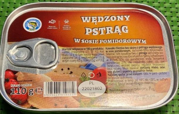 Zdjęcia - Wędzony Pstrąg w sosie pomidorowym Evrafish