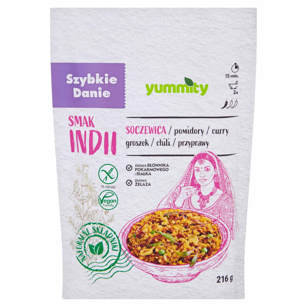 Zdjęcia - Yummity Bezglutenowe szybkie danie smak Indii 216 g