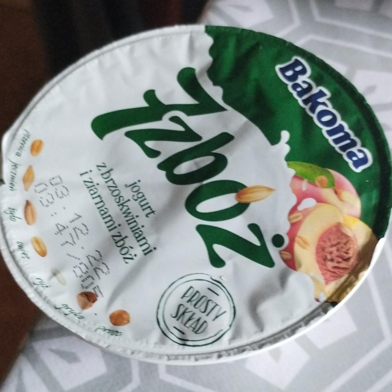 Zdjęcia - Bakoma 7 zbóż Jogurt z brzoskwiniami i ziarnami zbóż 140 g