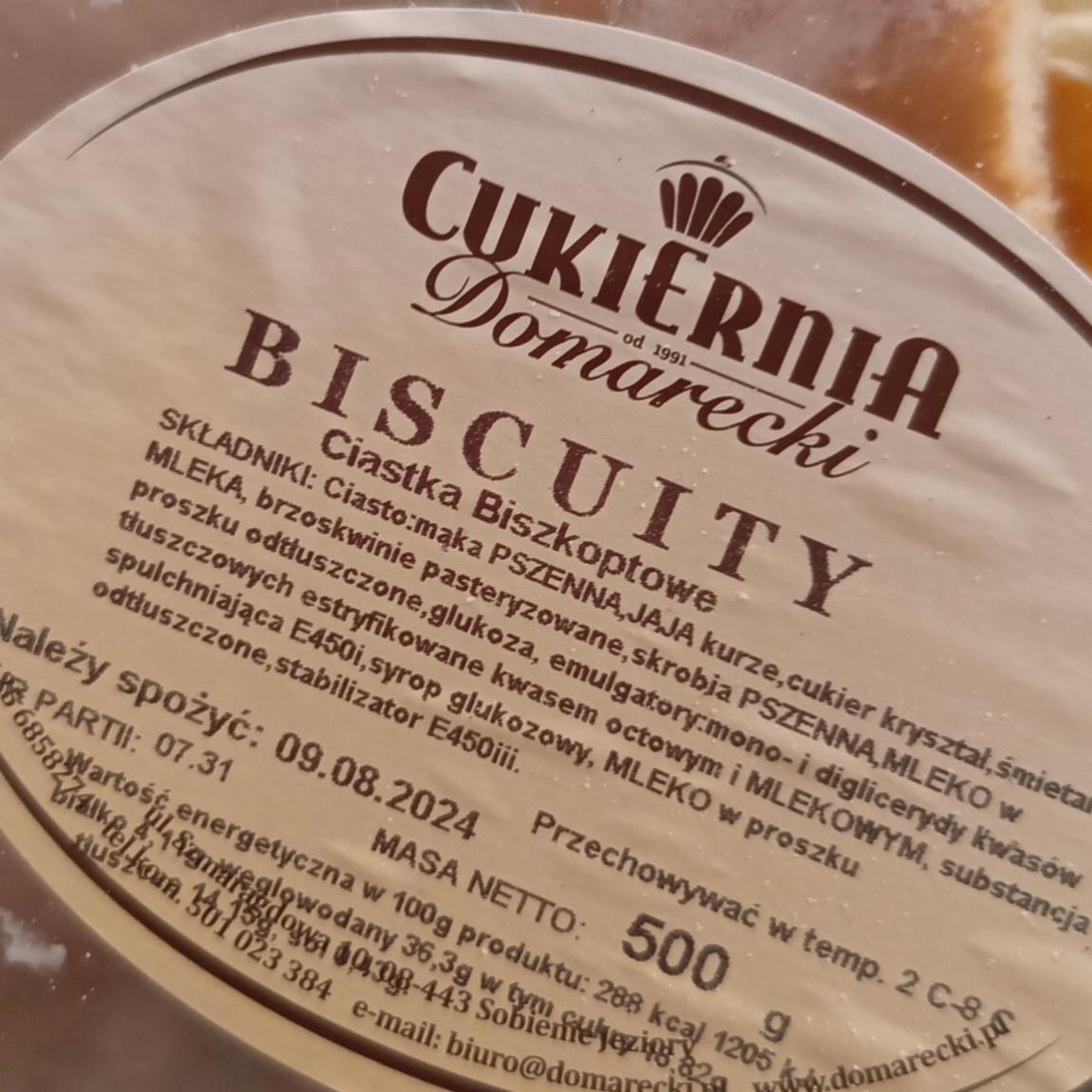 Zdjęcia - Ciastka biszkoptowe biscuity Cukiernia Domarecki