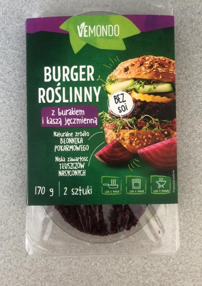 Zdjęcia - Burger roślinnyz burakiem i kaszą jęczmienną Vemondo