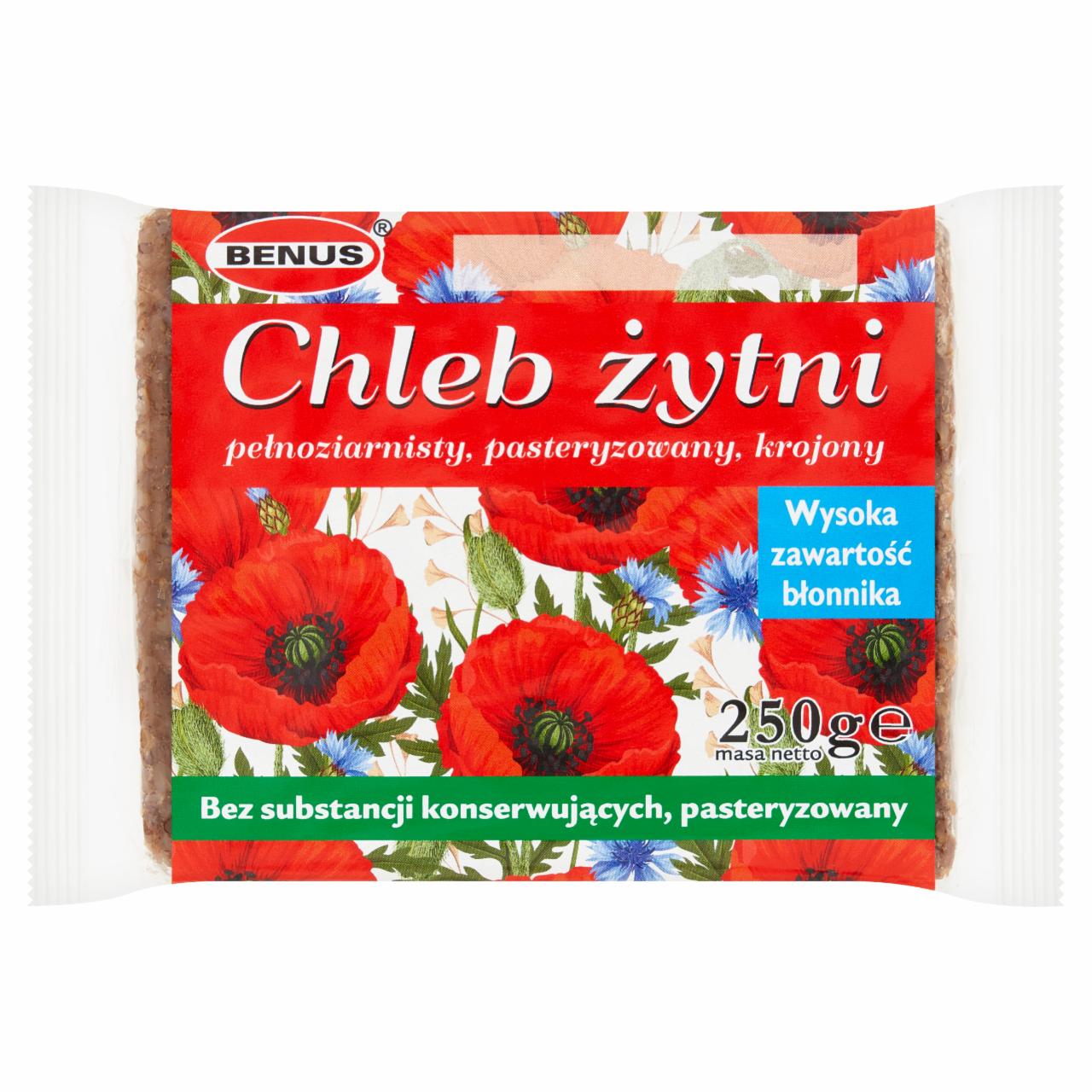 Zdjęcia - Benus Chleb żytni pełnoziarnisty 250 g