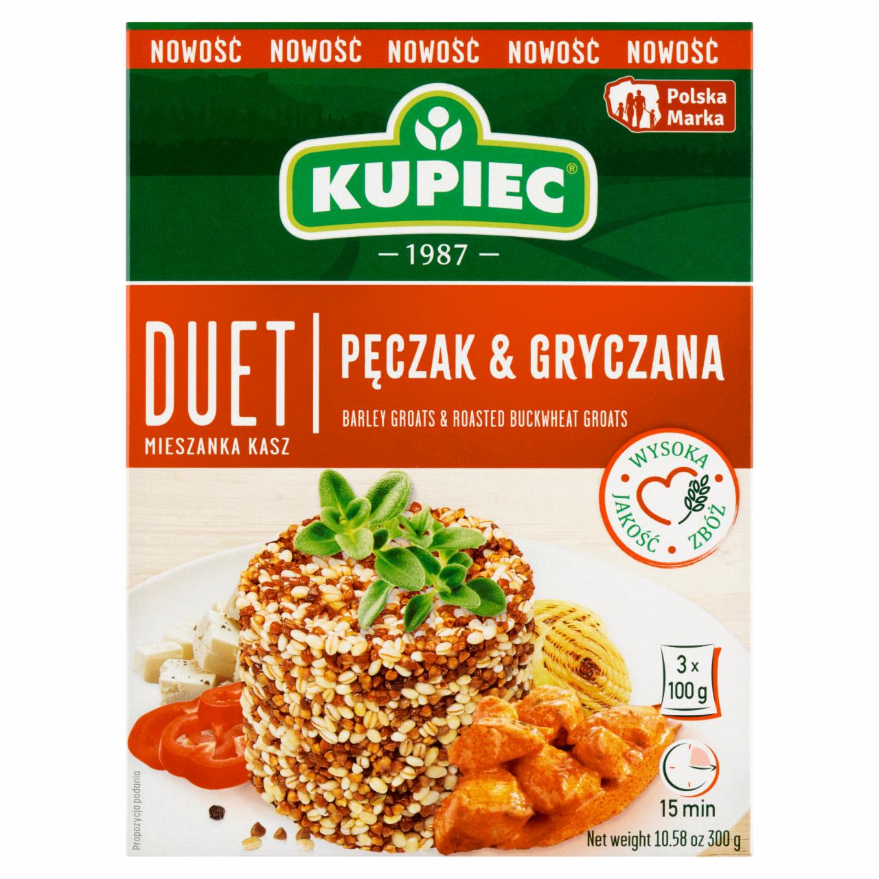 Zdjęcia - Kupiec Duet Mieszanka kasz pęczak & gryczana 300 g (3 x 100 g)