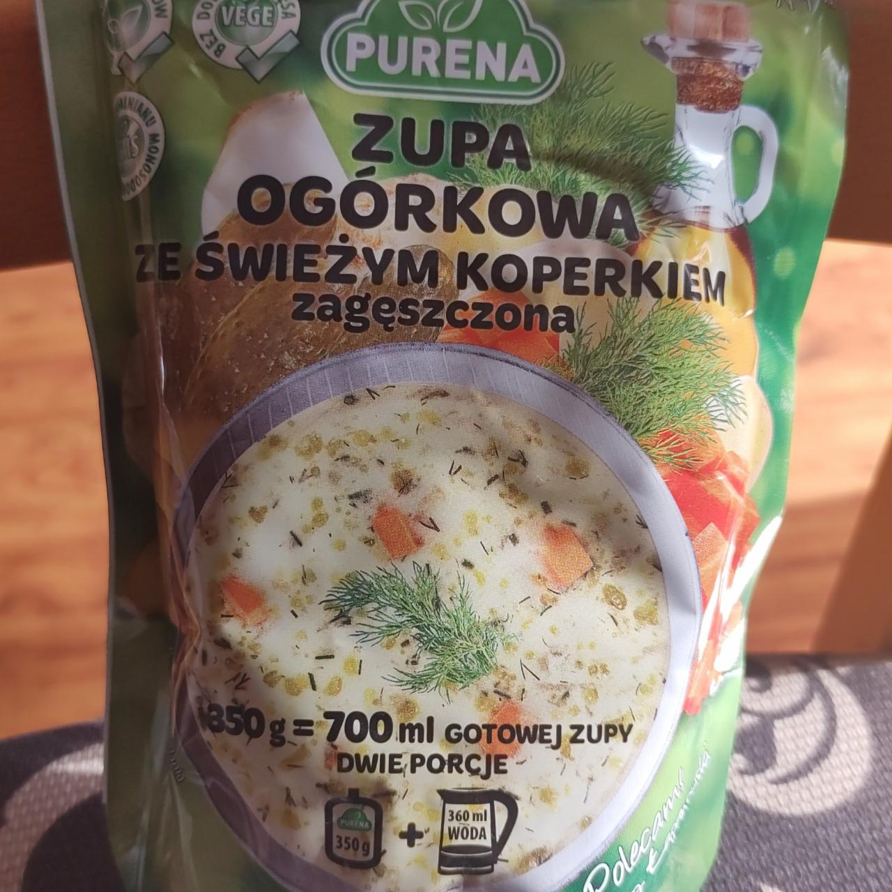 Zdjęcia - zupa ogórkowa ze świeżym koperkiem zagęszczona Purena