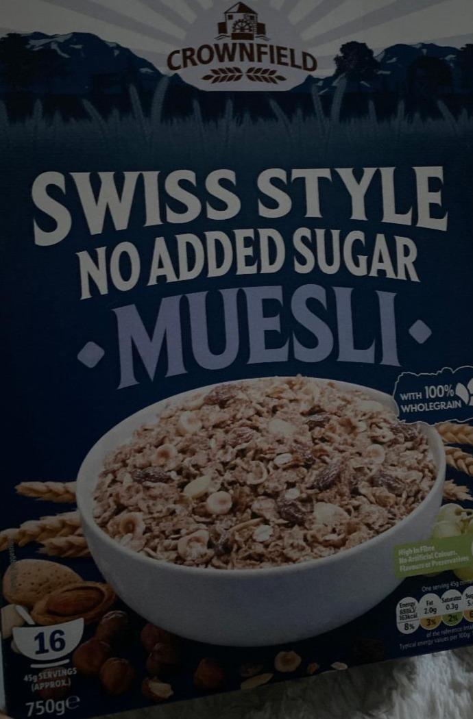 Zdjęcia - Swiss style no added sugar muesli Crownfield