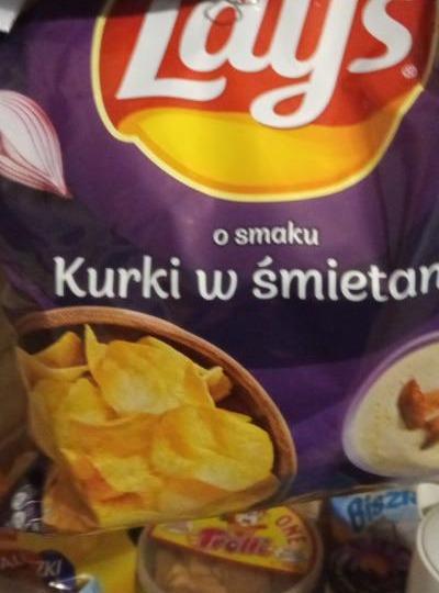 Zdjęcia - Lay's Chipsy ziemniaczane o smaku kurki w śmietanie 215 g