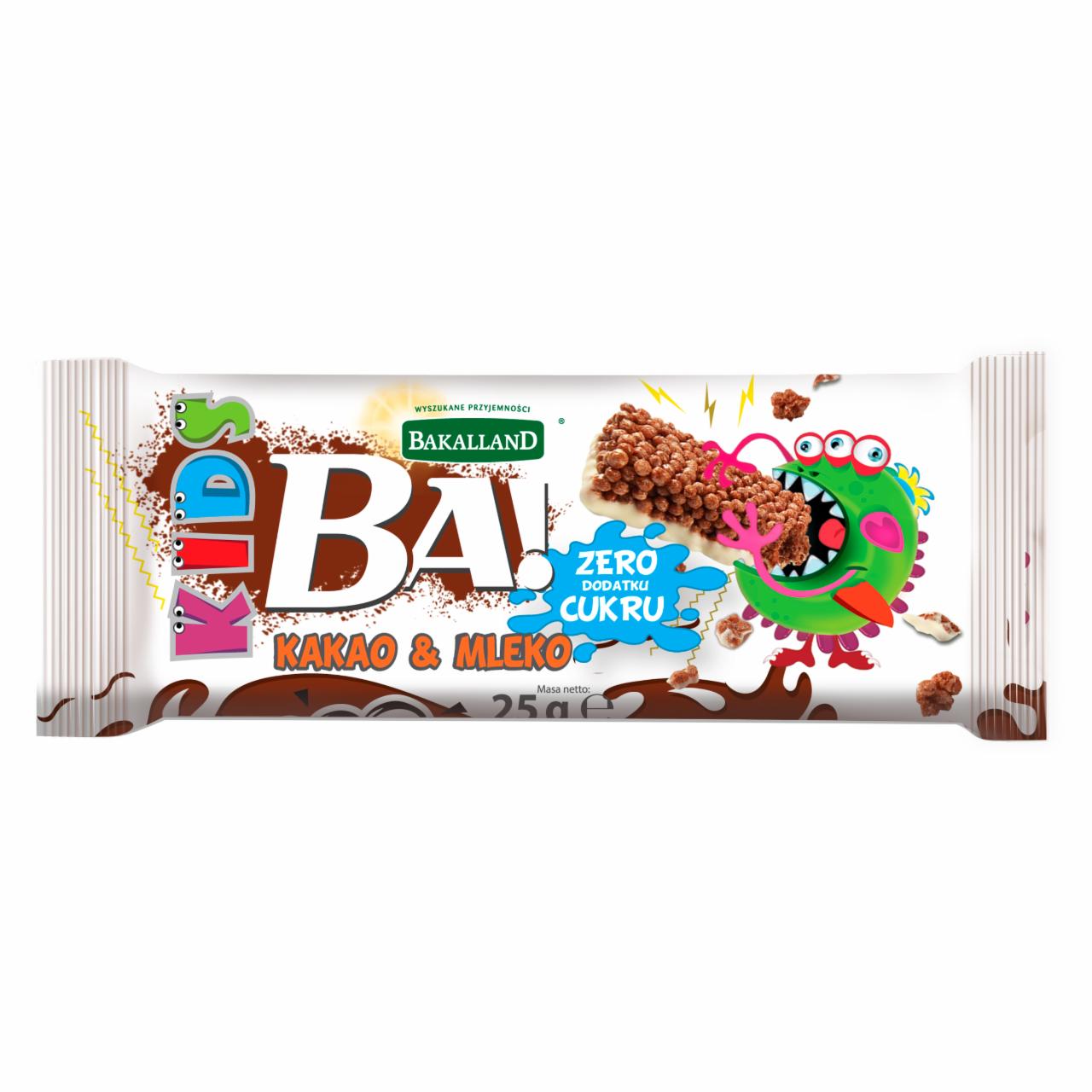 Zdjęcia - Bakalland Ba! Kids kakao & mleko Baton zbożowy 25 g