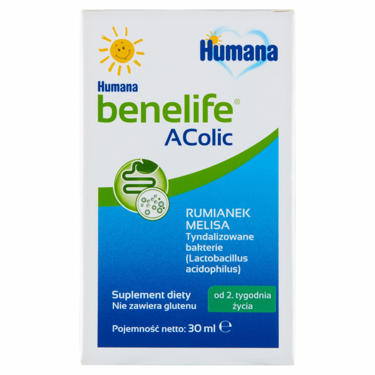 Zdjęcia - Humana benelife Suplement diety AColic od 2. tygodnia życia 30 ml