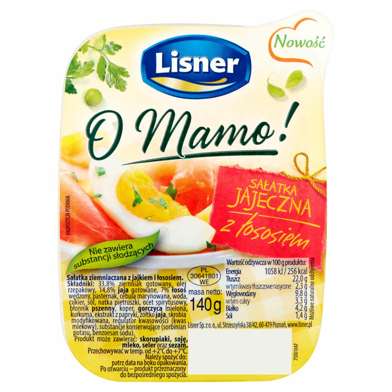 Zdjęcia - Lisner O Mamo! Sałatka jajeczna z łososiem 140 g