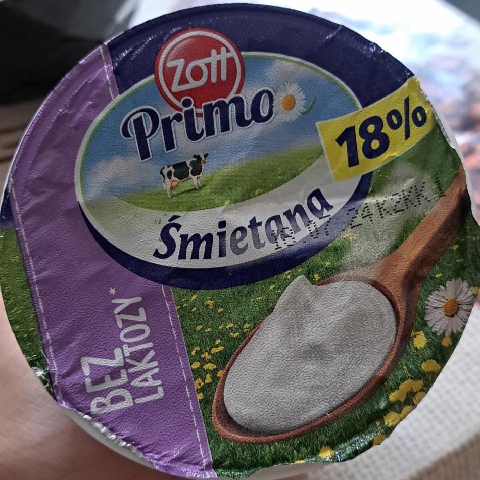 Zdjęcia - Primo Śmietana 18% bez laktozy Zott