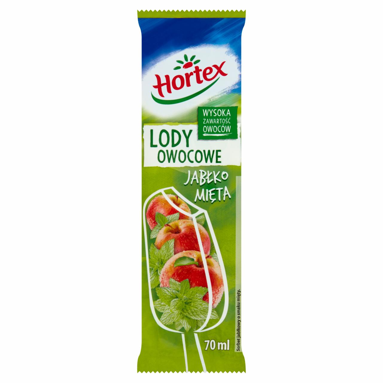 Zdjęcia - Hortex Lody owocowe jabłko mięta 70 ml