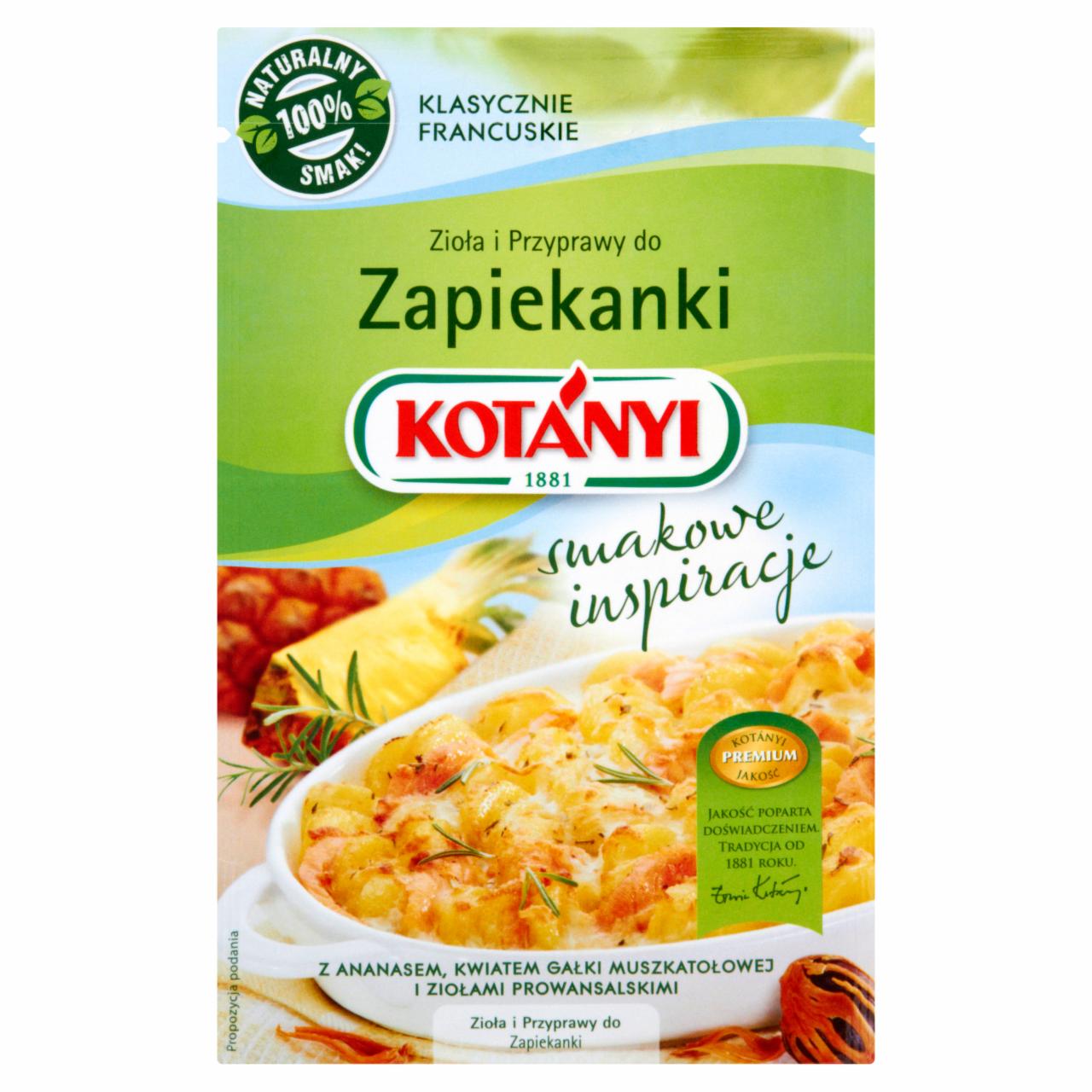 Zdjęcia - Kotányi Smakowe inspiracje Zioła i przyprawy do zapiekanki 25 g