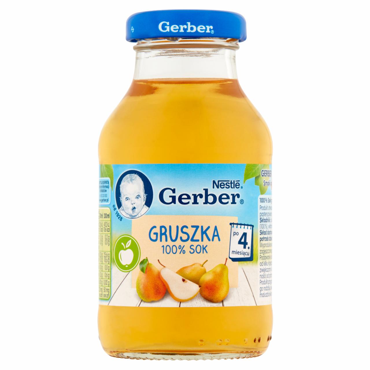 Zdjęcia - Gerber Sok 100% gruszka dla niemowląt po 4. miesiącu 200 ml