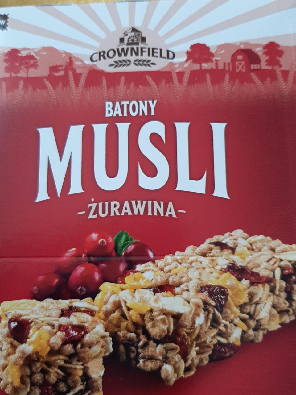 Zdjęcia - Batony Musli żurawina Crownfield