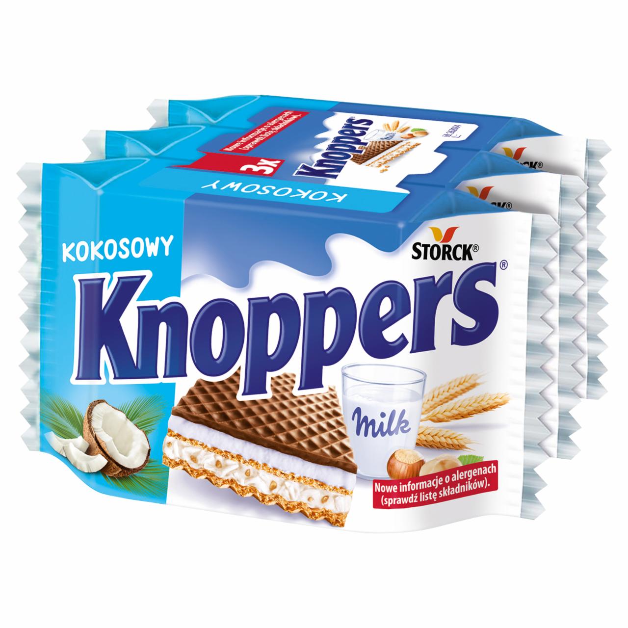 Zdjęcia - Knoppers Wafelek mleczno-kokosowy 75 (3 x 25 g)