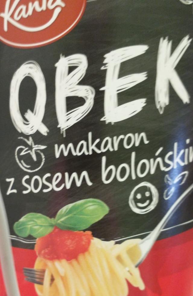 Zdjęcia - Kania Qbek makaron z sosem bolońskim