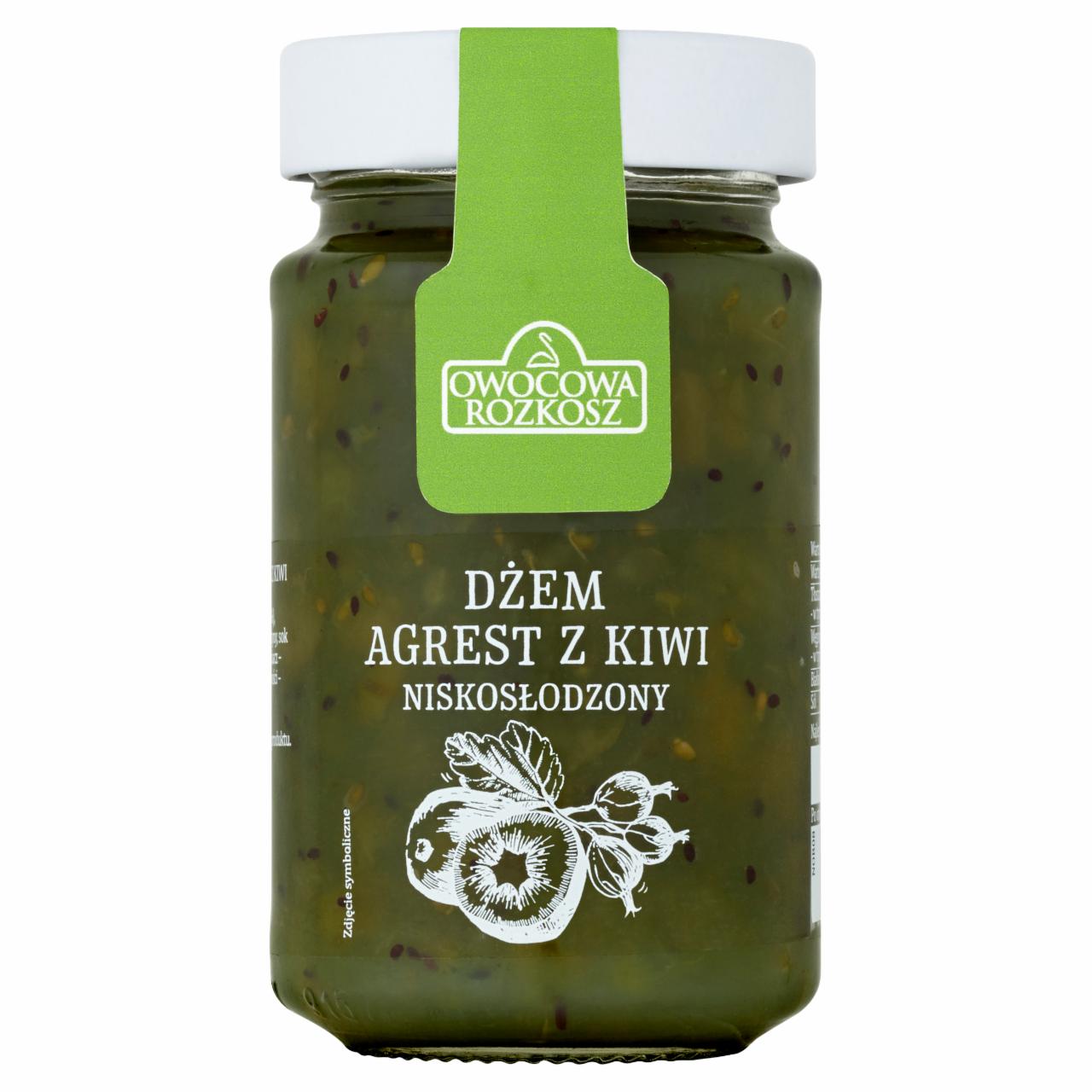 Zdjęcia - Owocowa Rozkosz Dżem agrest z kiwi niskosłodzony 250 g