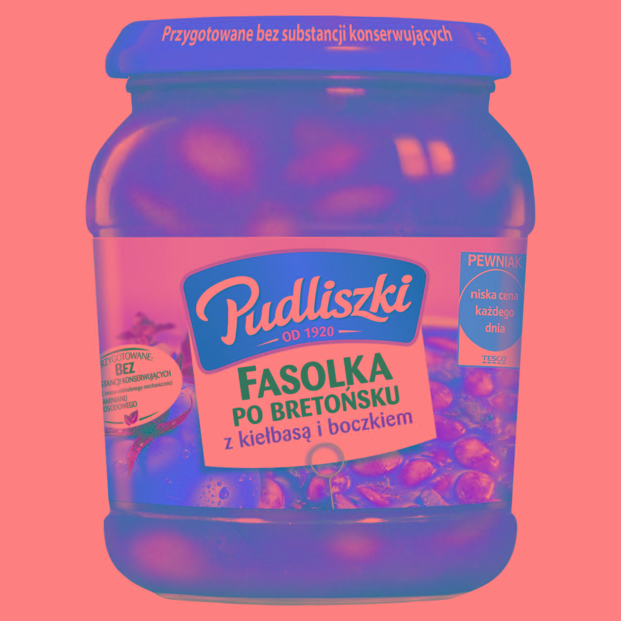 Zdjęcia - Pudliszki Fasolka po bretońsku z kiełbasą i boczkiem 520 g