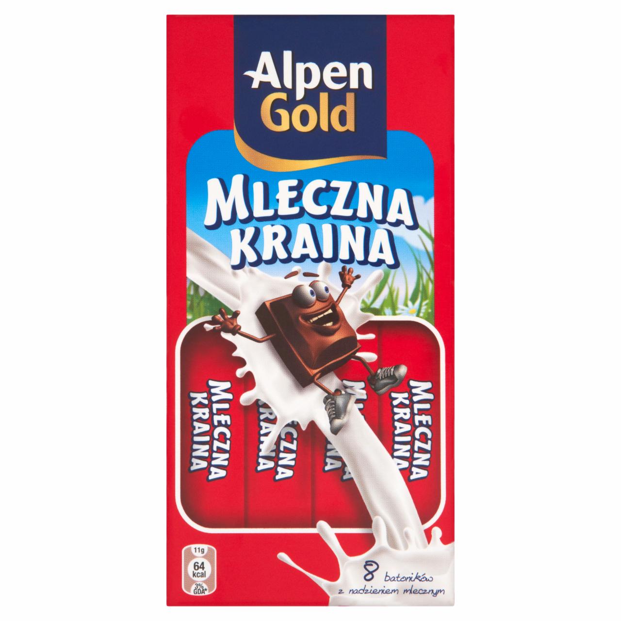 Zdjęcia - Alpen Gold Mleczna Kraina Batoniki z nadzieniem mlecznym 87,5 g (8 sztuk)