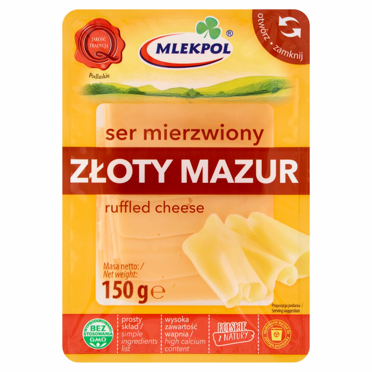 Zdjęcia - Mlekpol Ser mierzwiony Złoty Mazur 150 g