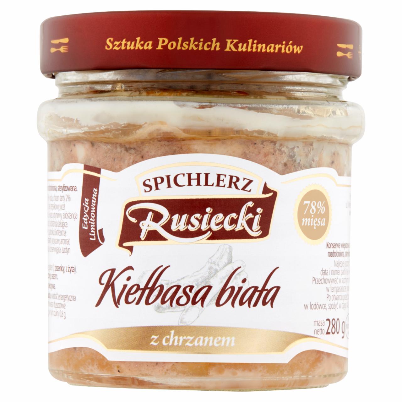 Zdjęcia - Spichlerz Rusiecki Kiełbasa biała z chrzanem 280 g