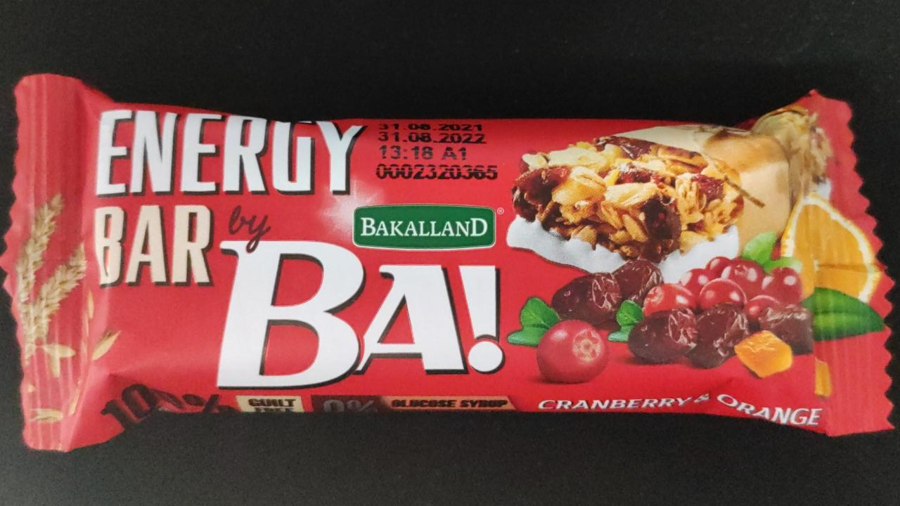 Zdjęcia - Ba! Energy bar żurawina Bakalland