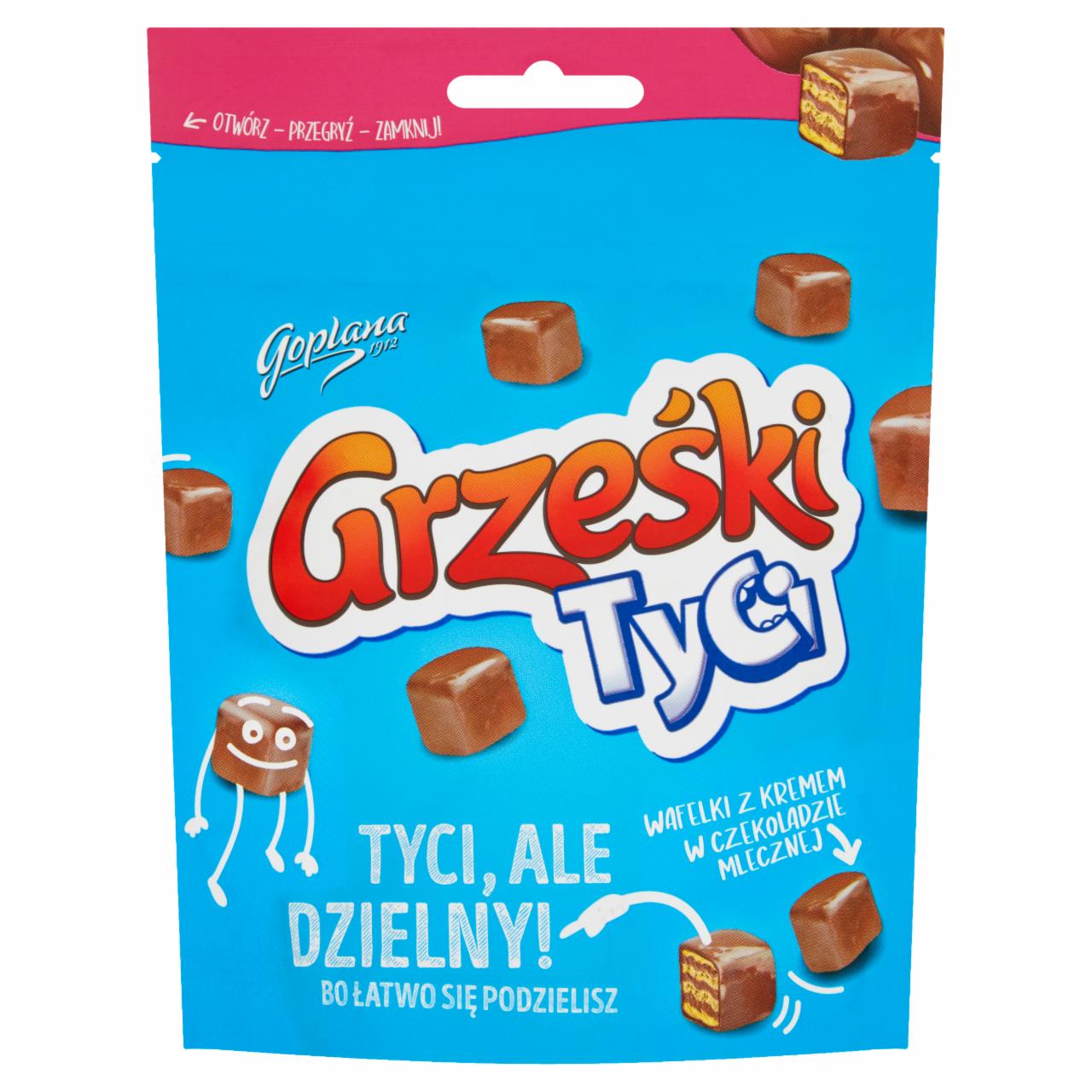 Zdjęcia - Grześki Tyci Wafelki z kremem w czekoladzie mlecznej 120 g