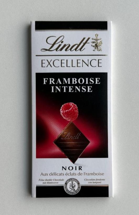 Zdjęcia - Lindt Excellence Raspberry Intense Czekolada ciemna z kawałkami malin 100 g